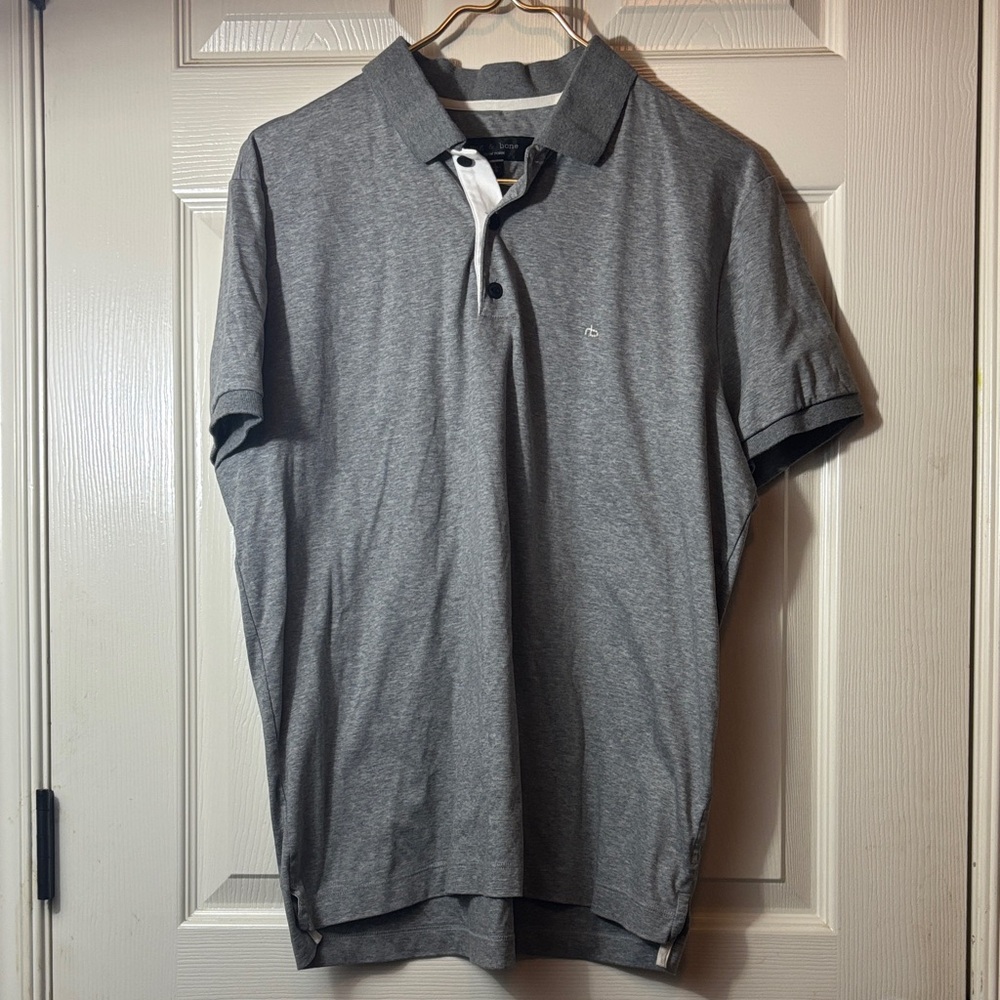 rag & bone Charcoal Polo Shirt